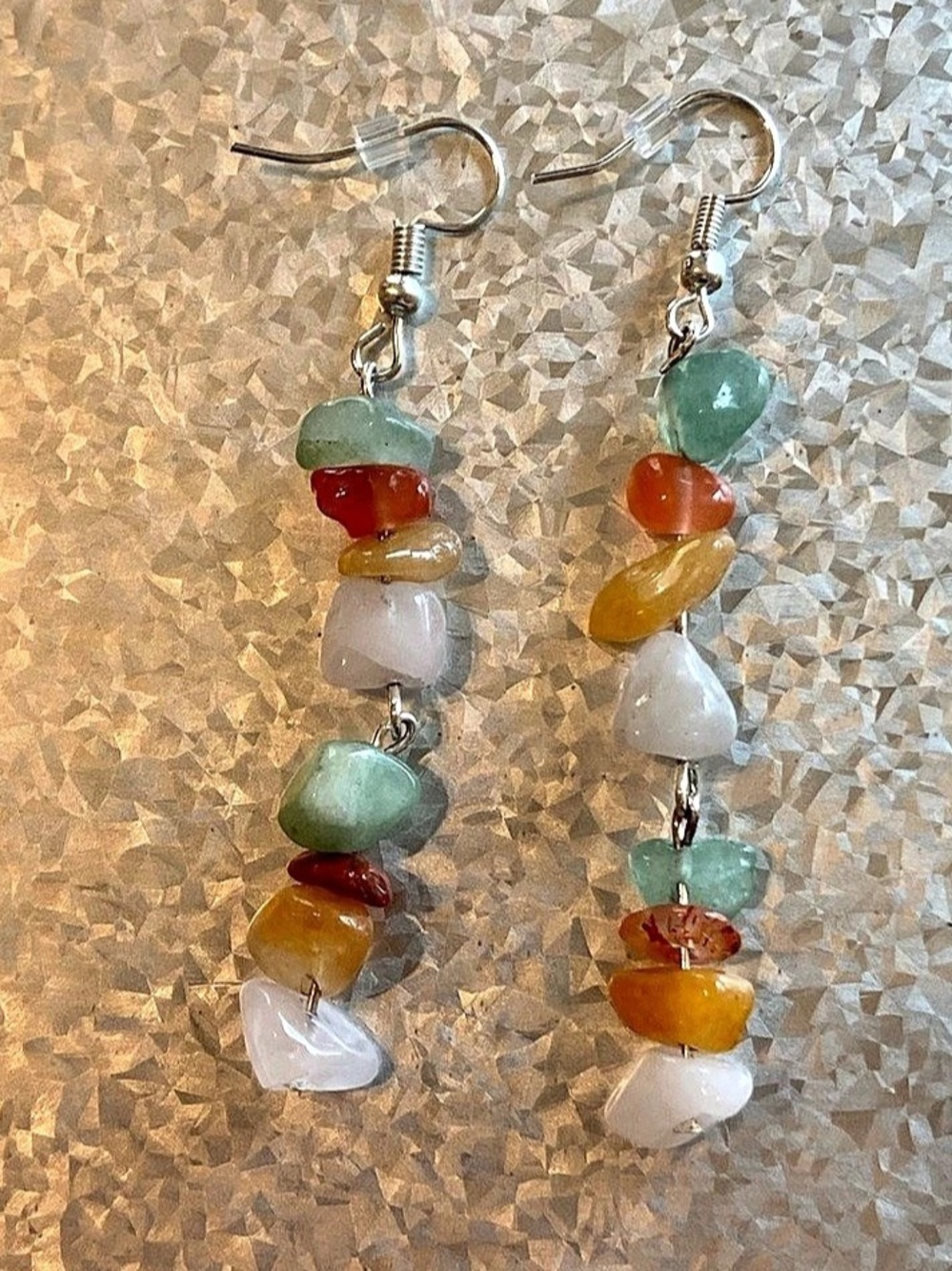 Multicolor Handmade Gemstone Dangle Earrings